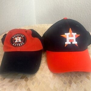 Bundle of 2 Houston Astros youth baseball caps